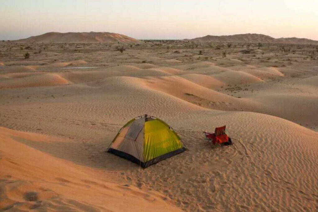 Outdoor activities in Ras Al Khaimah camping under stars in desert