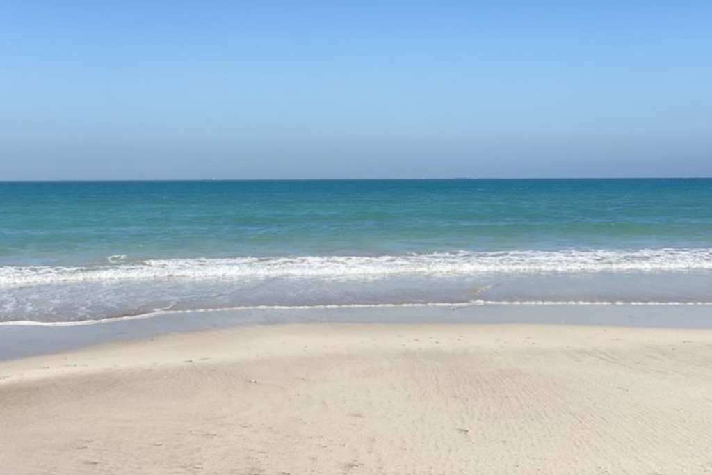 Swimming in the sea in Ras Al Khaimah
