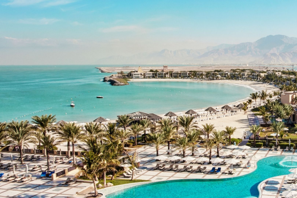 Beach day and sea swimming at Mina Al Arab Ras Al Khaimah