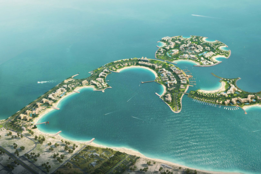 Waterfront drive around Al Marjan Island Ras Al Khaimah