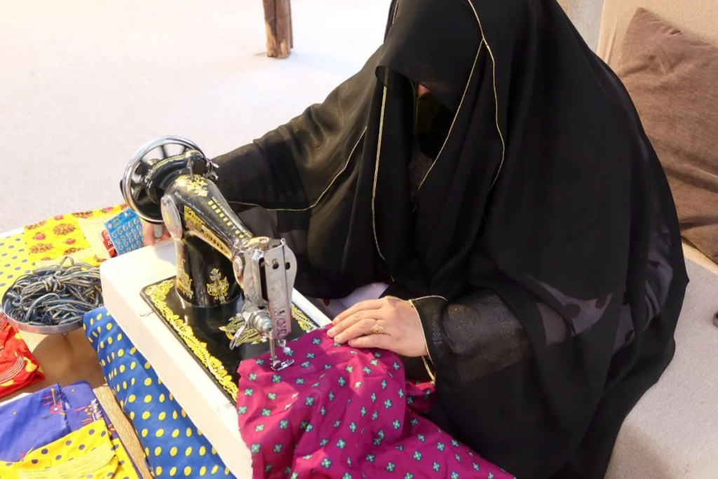 Traditional Emirati hospitality with Arabic coffee and dates