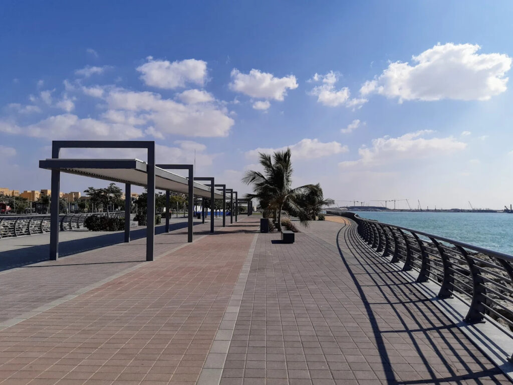 Al Marjan Island cycling route with sea view UAE