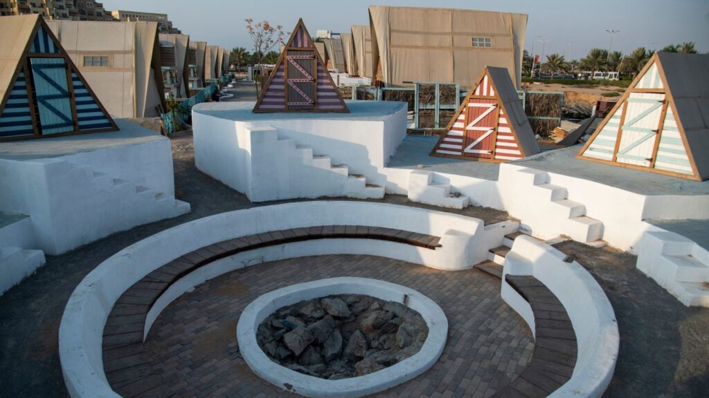 Beachfront glamping tents at Banan Beach Ras Al Khaimah
