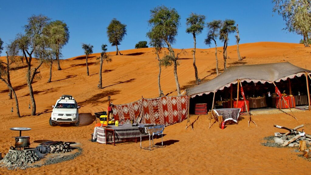 Traditional tents at Bassata Desert Village Ras Al Khaimah
