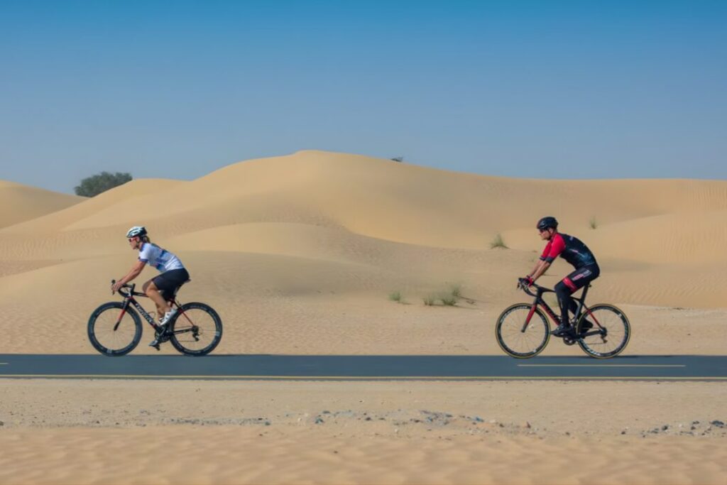 Scenic desert cycling trail in Al Wadi Ras Al Khaimah