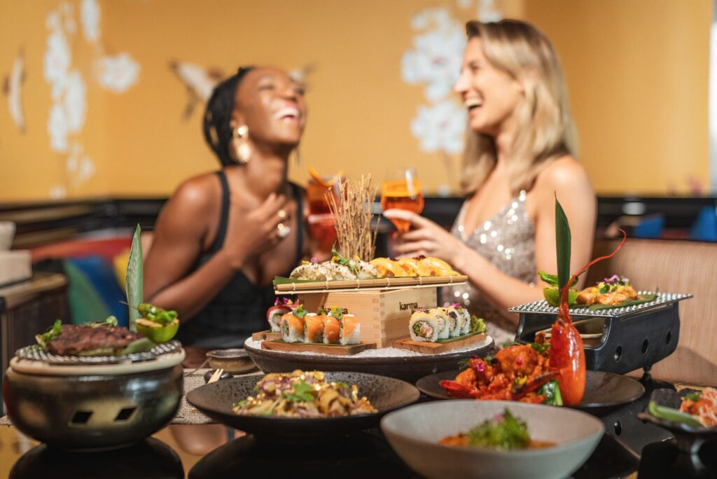 Karma Kafé ladies' night in Ras Al Khaimah overlooking the beach