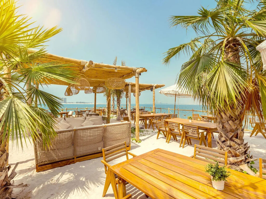 Ula Beachside dining in Ras Al Khaimah overlooking the Arabian Gulf