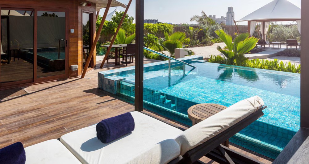 The Ritz-Carlton Al Hamra Beach private pool villa in Ras Al Khaimah